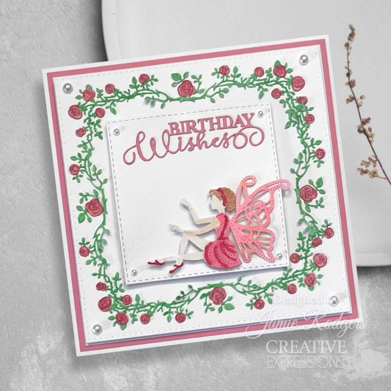 Creative Expressions Craft Dies By Jamie Rodgers - Fairy Wishes Collection - Entwined Rose Border