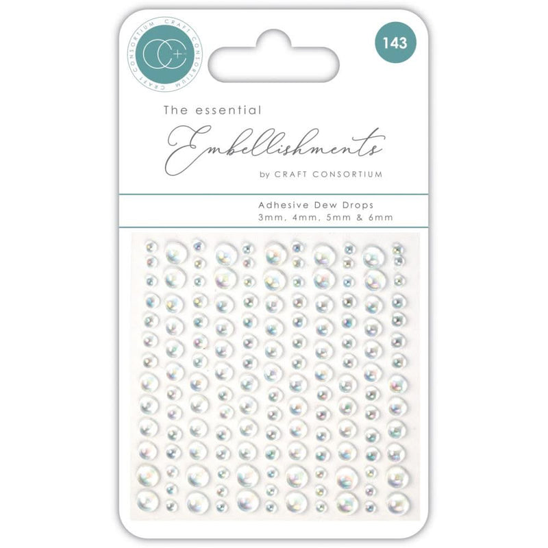 Craft Consortium Essential Adhesive Dew Drops 143/Pkg Irredescent