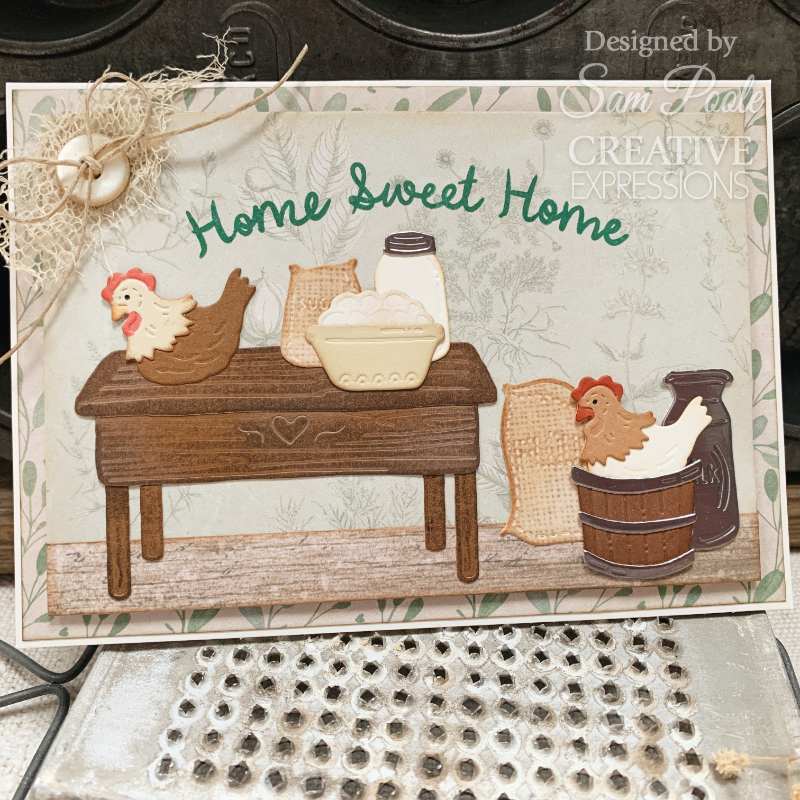 Creative Expressions Craft Die By Sam Poole - Rustic Homestead - Kitchen Shelf Accessories