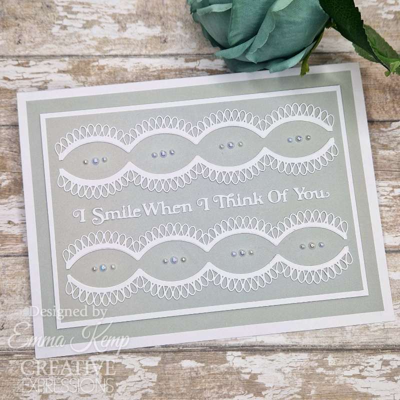 Creative Expressions Craft Dies By Sue Wilson  - Mini Shadow Sentiments - I Smile When I Think Of You