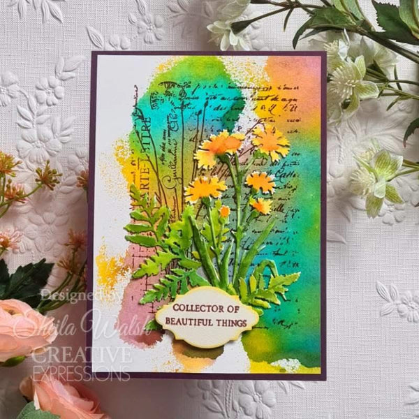 Creative Expressions 4"x 6" Pre-Cut Rubber Stamp By Sam Poole - Rustic Grass