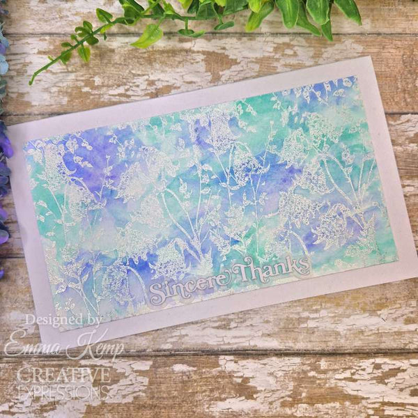 Creative Expressions 4"x 6" Pre-Cut Rubber Stamp - Dreamy Harebells*