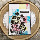 Creative Expressions 4"x 6" Pre-Cut Rubber Stamp - Poppy Patch