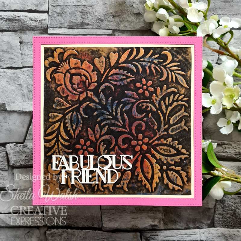Creative Expressions Folk Art Stencil 6"x 6" - Flora*