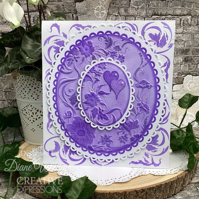 Creative Expressions Companion Colouring Stencil 6"x 8" 2/Pkg - Ribbon Blooms*