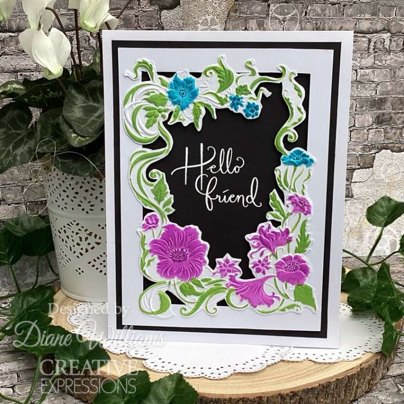 Creative Expressions Companion Colouring Stencil 6"x 8" 2/Pkg - Ribbon Blooms*