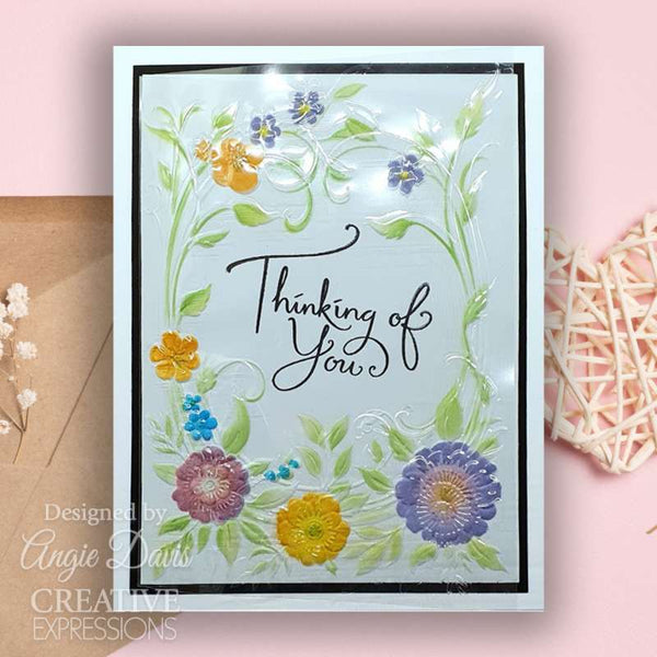 Creative Expressions Companion Colouring Stencil 6"x 8" 2/Pkg - Floral Symphony