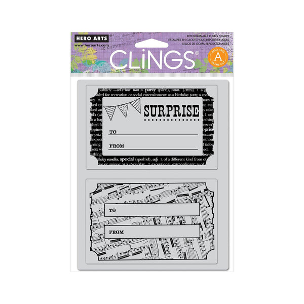 Hero Arts Clings Repositionable Rubber Stamps - Surprise #2