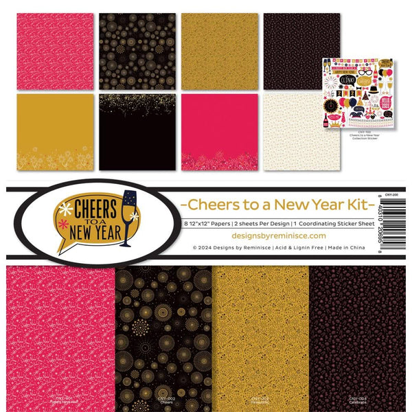 Reminisce Collection Kit 12"X12" - Cheers To A New Year*