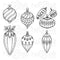 Heartfelt Creations Cling Rubber Stamp Set - Noel Holiday Ornaments