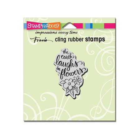 Stampendous Cling Stamp 2"x 2.5" - The Earth Laughs in Flowers