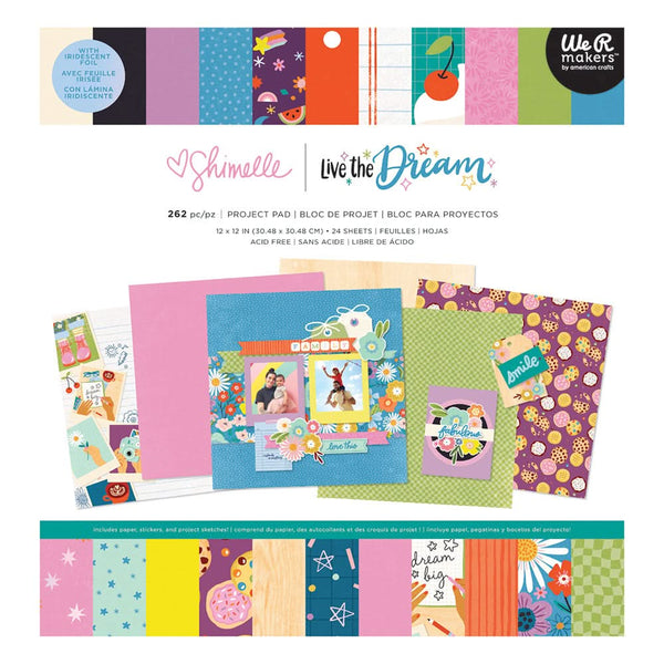 Shimelle Laine - Live The Dream Collection - 12 x 12 Project Pad - 262 pieces