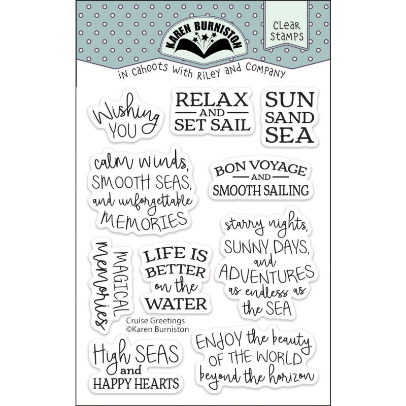 Karen Burniston Clear Stamps 3"x4" Cruise Greetings