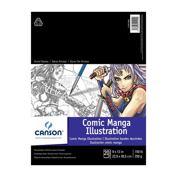 Canson Artist Series Comic Manga Illustration Pad 9"x 12" - 20 Sheets