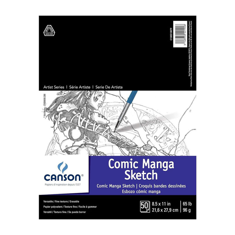 Canson Artist Series Comic Manga Sketch Pad 8.5"x 11" - 50 Sheets