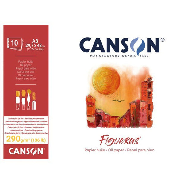 Canson Figueras Oil Paper Pad -  290gsm A3 - 10 Sheets