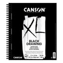 Canson XL Black Drawing Pad 11"x 14" Wire Bound - 40 Sheets