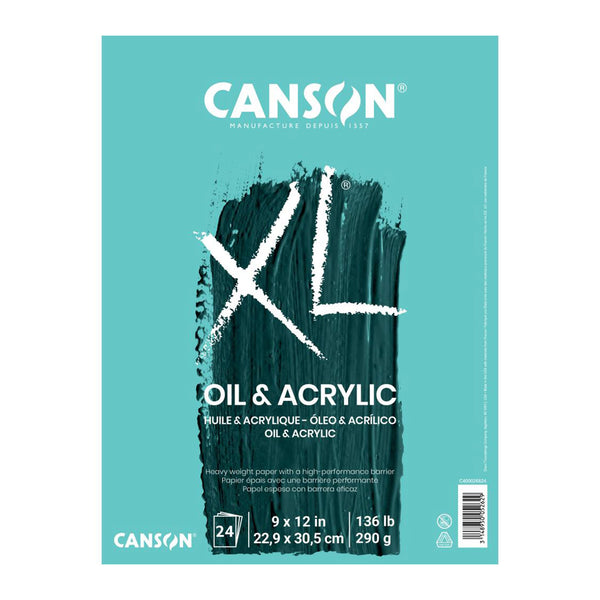 Canson XL Oil & Acrylic Pad 9"x 12" - 24 Sheets