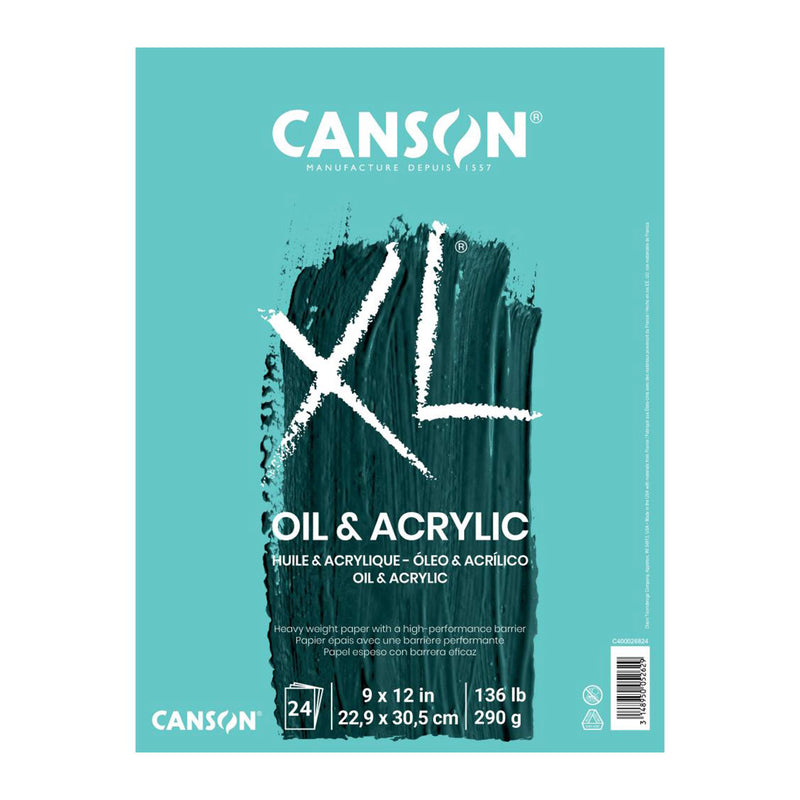 Canson XL Oil & Acrylic Pad 9"x 12" - 24 Sheets