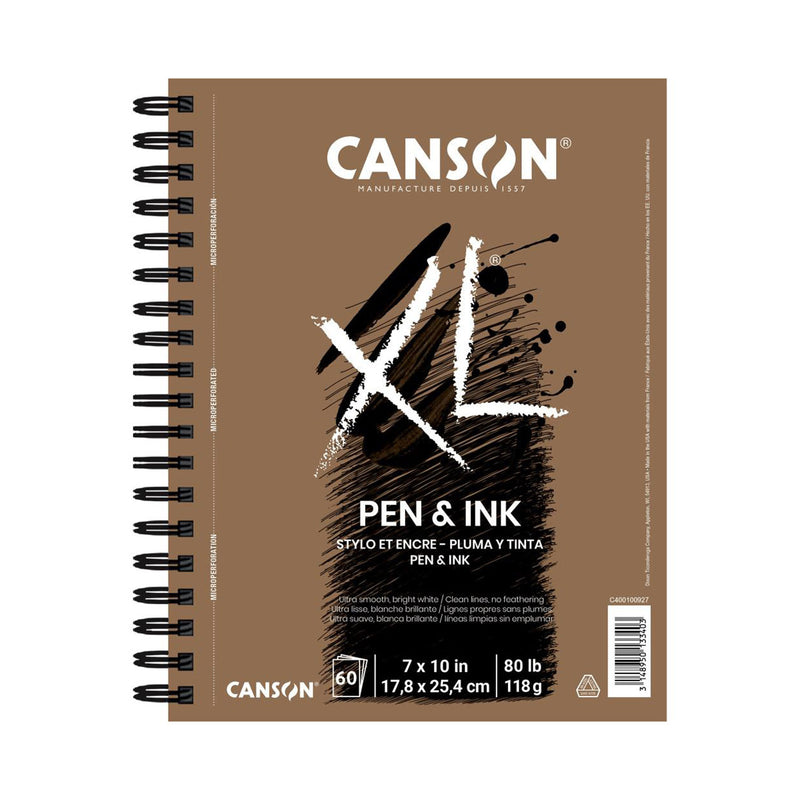 Canson XL Pen & Ink Pad 9"x 12" Wire Bound - 60 Sheets