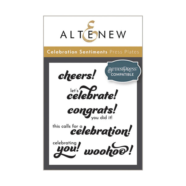 Altenew Celebration Sentiments Press Plate Set