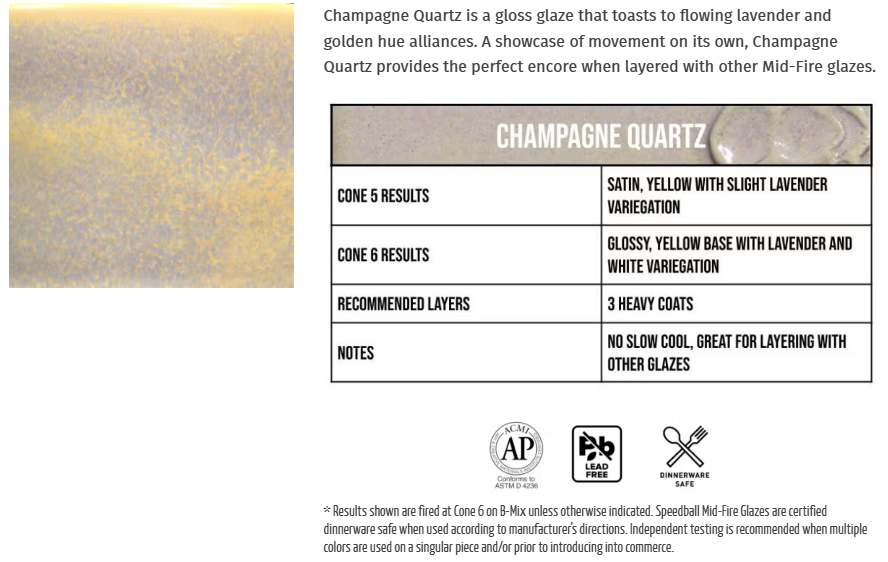 Speedball Mid-Fire Glaze 473ml - Champagne Quartz – CraftOnline
