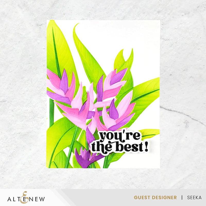 Altenew Charming Heliconia Botanical 3D Embossing Folder