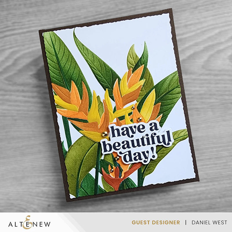 Altenew Charming Heliconia Botanical 3D Embossing Folder