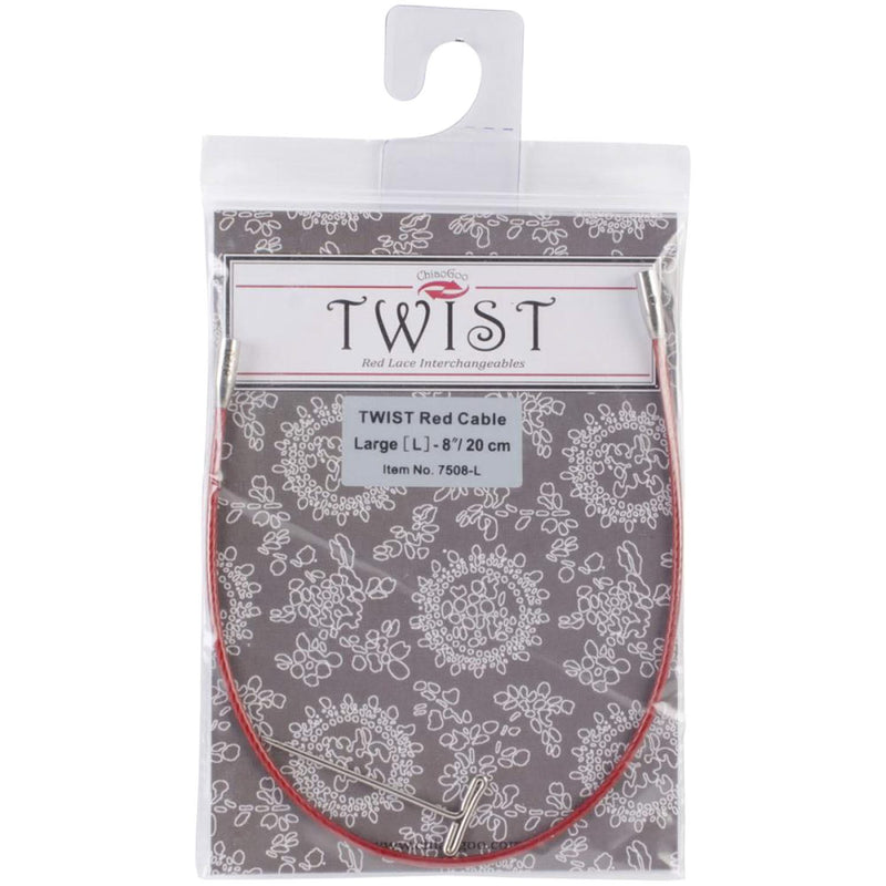 ChiaoGoo TWIST Red Cables 8" (20cm) - Large