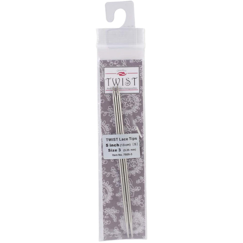 ChiaoGoo TWIST Stainless Steel Lace Tip - 5" (13cm) [S] US 3 (3.25mm)