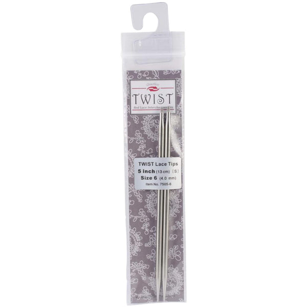 ChiaoGoo TWIST Stainless Steel Lace Tip - 5" (13cm) [S] US 6 (4mm)