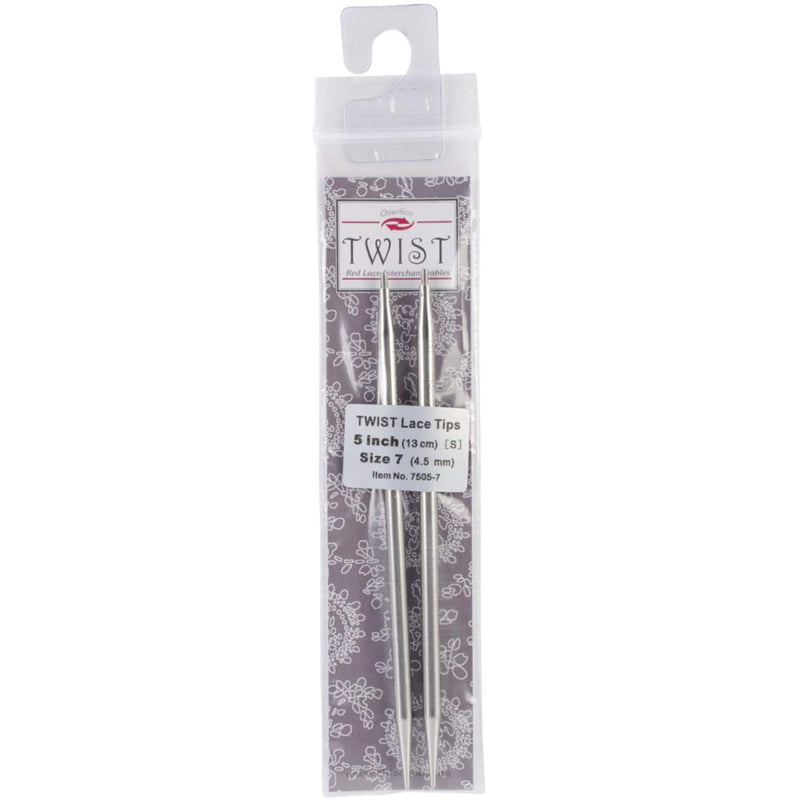 ChiaoGoo TWIST Stainless Steel Lace Tip - 5" (13cm) [S] US 7 (4.5mm)