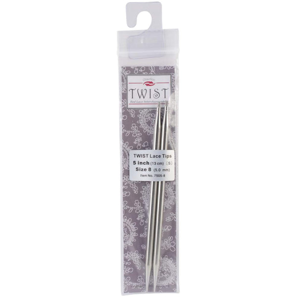 ChiaoGoo TWIST Stainless Steel Lace Tip - 5" (13cm) [S] US 8 (5mm)