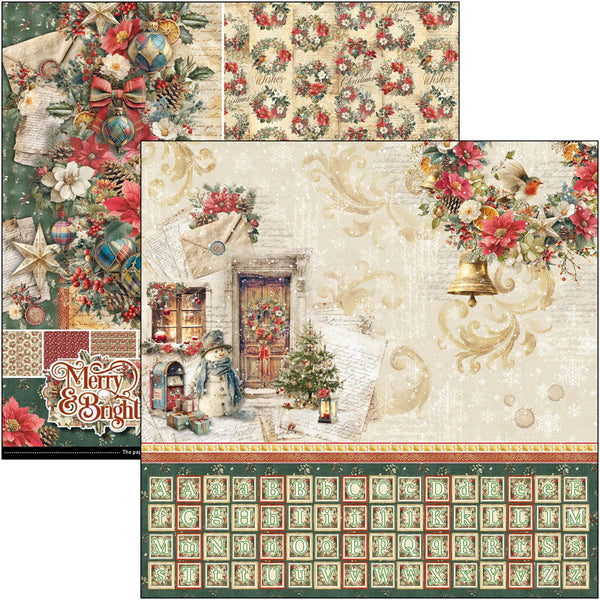 Ciao Bella 12" x 12" Patterns Pad - Merry & Bright