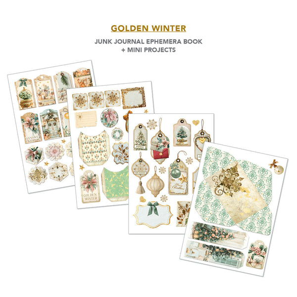Ciao Bella A4 Junk Journal Ephemera Book - Golden Winter