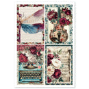 Ciao Bella A4 Rice Paper Mixed - Bohemian Burgundy
