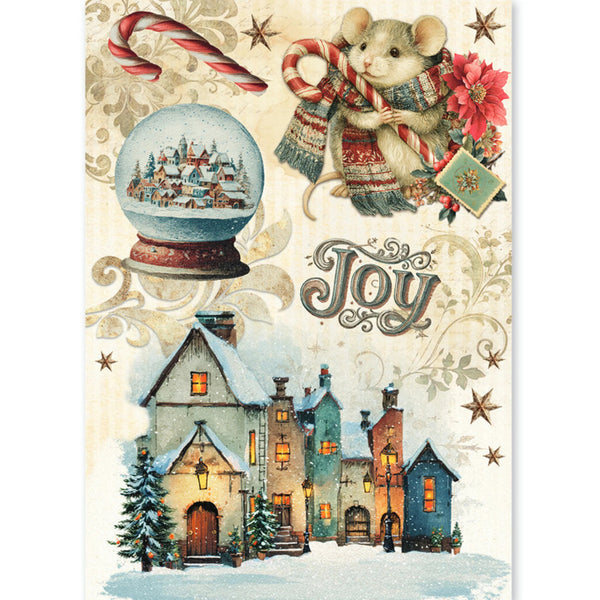 Ciao Bella A5 Rice Paper Mixed - Cozy Christmas