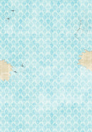 Patterned paper with blue and beige design