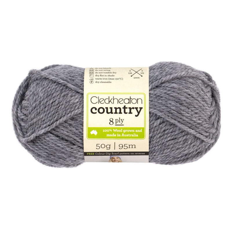 Cleckheaton Country Yarn 8ply 50g - Grey Blend