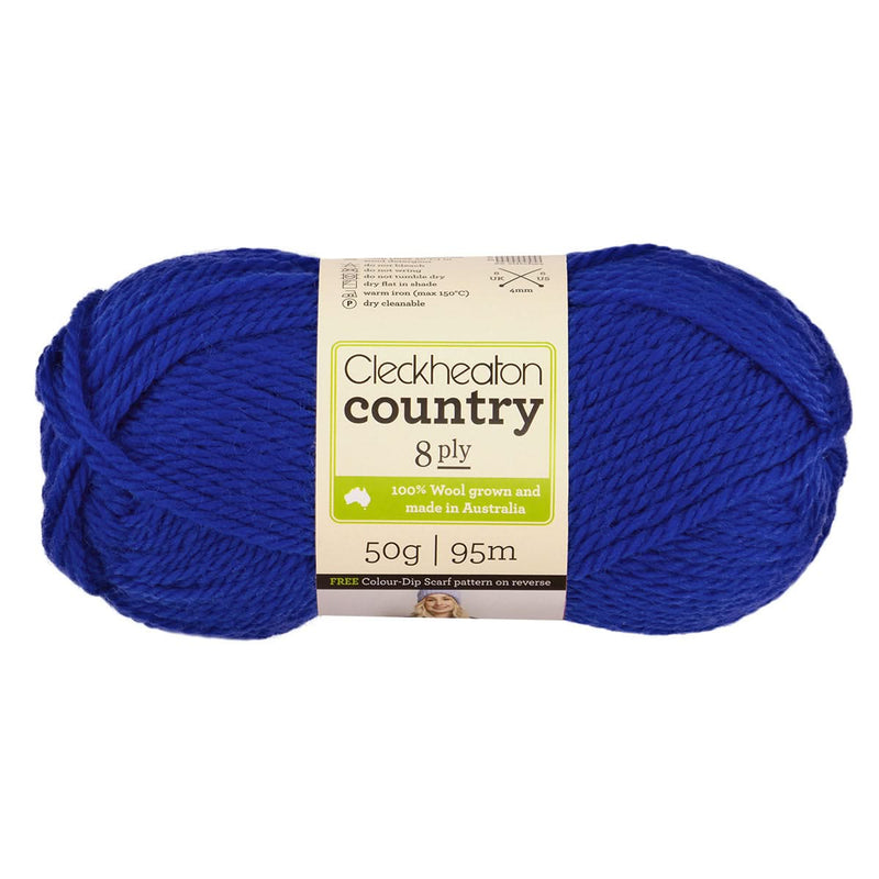 Cleckheaton Country Yarn 8ply 50g -  Royal Blue