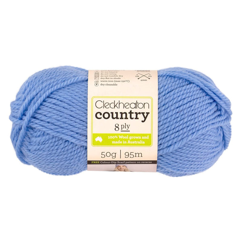 Cleckheaton Country Yarn 8ply 50g -  Soft Blue