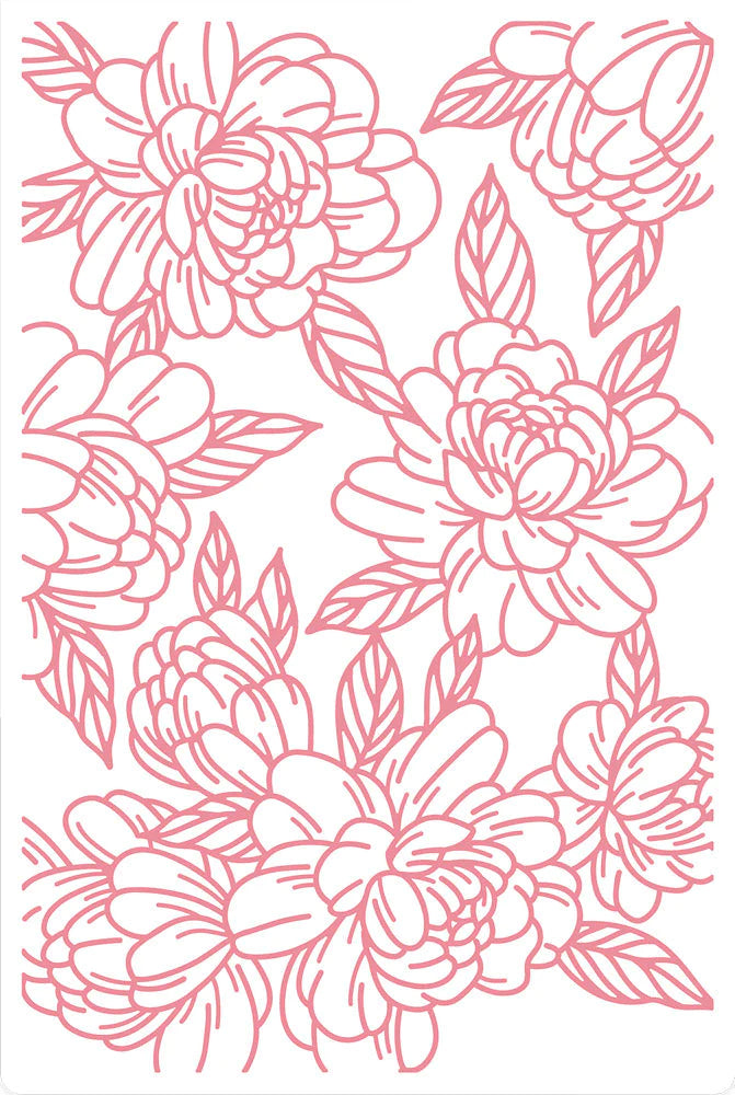 Crafter's Companion Sara Signature Floral Elegance 2D Embossing Folder 4"X6" Floral Delight*