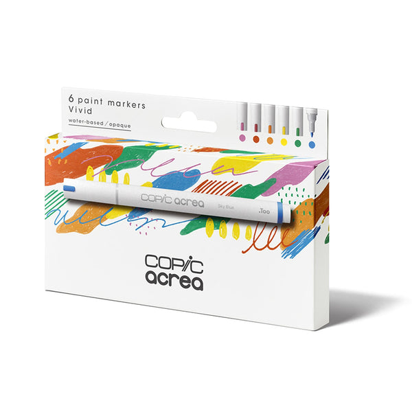 Copic Acrea Paint Markers Set of 6 - Vivid
