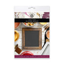 Chang Simmons Classic Frame Silicone Mould packaging, featuring a central black square frame surrounded by clay and resin crafting props on a white wood background.