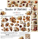 Crafting paper extras set 'Shades of Nature' by Renata Ludwinika, featuring autumn-themed floral and rustic illustrations on double-sided papers.