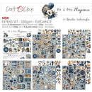 A product collage for a craft paper extras set titled 'Mr. & Mrs.