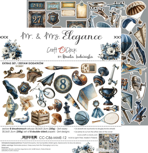 A decorative sticker or decoupage sheet titled "Mr. & Mrs.