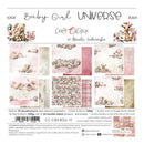 Collection of double-sided paper sheets with floral and teddy bear designs, branded 'Craft O'Clock'.