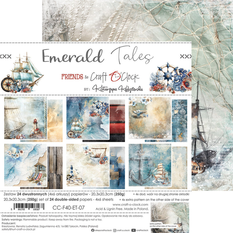 Craft O'Clock Emerald Tales 8"x8" Paper Set
