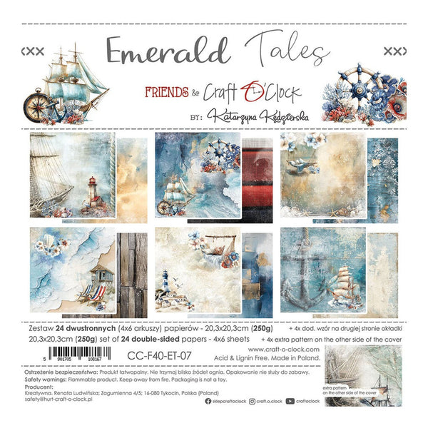 Craft O'Clock Emerald Tales 8"x8" Paper Set